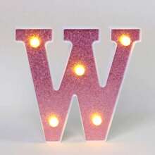 16cm 白色發光 A-Z LED 字母燈,電池供電,臥室裝飾字母夜燈,婚禮裝飾,生日派對裝飾,女孩房/兒童房裝飾字母燈,節日居家酒吧裝飾字母燈,字母燈 - 深粉紅色 - 查看 13
