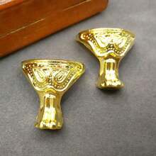 4pcs/Set Metal Corner Guards Furniture Sofa Bed Frame Leg Decorative Edge Support Feet - Gold - View 4