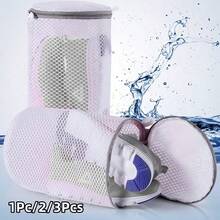 1Pc/2/3Pcs Zippered Large Mesh Shoe Washing Bag – Durable Honeycomb Fabric, Suitable For Sneakers, Canvas Shoes And Slippers, Laundry Bag - Multicolor - View 12