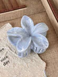 3 pezzi/1 pezzo Fermagli per capelli grandi 8 cm/3,15 pollici con design floreale sfumato, effetto marmo e onde d'acqua, blu scuro, blu chiaro e beige, stile tie dye, per donne, eleganti, minimalisti, versatili, adatti per uso quotidiano, feste, lavoro, viaggi, ritorno a scuola, scuola, fermagli a pinza, accessori per capelli, forniture per studenti, accessori per capelli estivi da spiaggia - Multicolore - Visualizzare 5