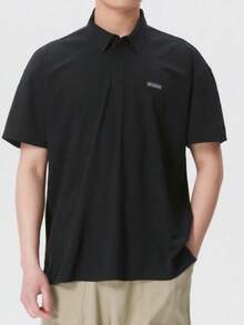 Columbia Summer New Style Sports Running Fitness Training Comfortable Breathable Casual Men's Short Sleeve POLO Shirt - Black - View 1