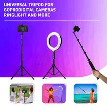 12吋LED環形燈套裝，含63吋(160cm)可調式三腳架與靈活手機支架，38種顏色模式、10段亮度調節、180°旋轉燈頭，USB供電附遙控器，穩定便攜，相容多數手機與相機，適合攝影、錄影、自拍、直播、視訊通話、面試及Vlog拍攝 - S12-RGB - 查看 7
