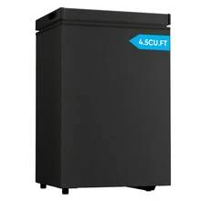 TABU 4.5 Cu.Ft Chest Freezer, Compact Top Open Deep Freezer In Black & White Available, 7 Level Adjustable Thermostat, Low Noise Freezer With Removable Storage Basket For Home Kitchen Garage RV - US B Type Plug(110-127V) - View 13