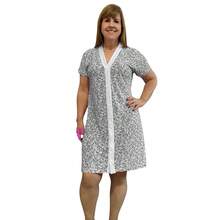 Camisola liganete aberta Manga pós cirurgia vestido malha fria amamentação - Branco - Visão 3