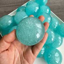 1pc Handmade Sea Salt Ice Ball Squishy, Crisp Slime Texture Squeeze Toy, Soft Stress Relief Fingertip Toy, ASMR Sensory Decompression Toy, Handmade Ice Cream Ball Desk Decor Gift - one-size - View 5