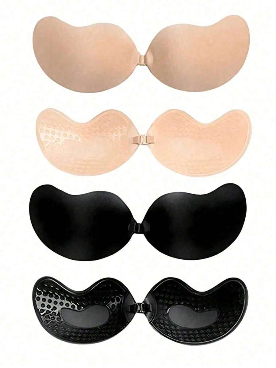 Double-Sided Self-Adhesive Breast Pads, Waterproof Sticky Bra Liners, Breast Enhancing Pads - Multicolor - View 1