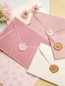 20pcs/10pcs/1pc Embossed Shell Wax Seals - Ideal For Decorating Invitations, Envelopes Or Gift Packaging. Suitable For Birthday Parties, Weddings, Back To School, Various Theme Parties, Anniversaries And More. - One Size Fits All - View 5