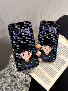 Tema triste de Sad Boyz en negro, azul y moradofunda de teléfono Fundas compatibles con ,Apple,VIVO,OPPO,,, y Honor.Fabricadas en silicona TPU,ofrecen protección contra golpes y caídas. - Negro - Ver 5