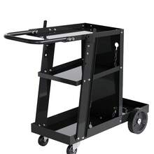 BouPower 3-Tier Welding Cart, 400 Lbs Load Capacity,Rolling Metal Utility Car With 360° Swivel Wheels, Side Brackets And Secure Cylinder Chains For MIG TIG MMA Plasma Cutter Welding Machine - Flat Handle - View 1