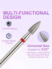 3 Nail Drills, Pre-Treatment Tools For Removing Dead Skin, Cuticles, And Hangnails; Professional Manicure Tools - Multicolor - View 2