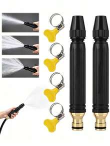 1pc 360° Rotating 3-Nozzle Sprinkler With Adjustable High-Pressure Hose And Nozzle, Suitable For Garden Watering And Car Washing. It Provides An Efficient And Comfortable User Experience, And Comes With A Pressurized Nozzle And Household Hose. It Is Also An Accessory For High-Pressure Washers. - A - View 6