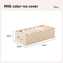 Caja de almacenamiento de ropa interior: bragas, calcetines, sujetadores - Organizador 3 en 1 Bolsa de almacenamiento con cajón para armario doméstico - Beige-36Grid-WithTaid - Ver 7