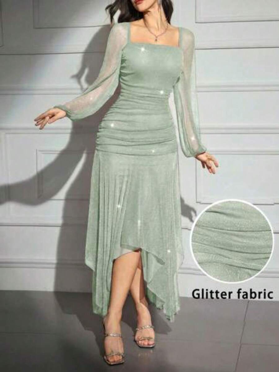 Women Midi Dresses - Verde Menta - View 1