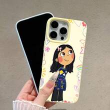 Funda para teléfono de TPU con coloridos personajes de dibujos animados, compatible con fundas para iPhone de Apple. Fabricada en TPU, ofrece protección contra golpes y caídas. Un regalo perfecto para amigos y familiares. - Amarillo - Ver 5