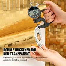 3M/118.1 Inch Self-Adhesive Mosaic Wallpaper Roll, Waterproof Peel And Stick Contact Paper, Glossy PVC Wall Covering, Suitable For Kitchen Backsplash, Bathroom, Cabinets, Countertops And Home Decor - Multicolor - View 8