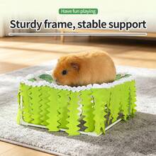 ITANDME Right-Angle Guinea Pig Hideout Guinea Pig Tassel Tunnel-Reinforced Top Prevents Collapse; Top Is Removable For Cleaning; Small Animal Tunnel With Curtains - View 8