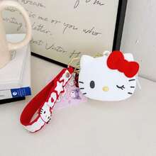 SANRIO 1pc  Officially Licensed Mini Silicone    Keychain Coin Purse Makeup Bag Storage Bag Collection Set Waterproof Portable Multi-Functional Cute Cartoon Small Bag Suitable For Personal Storage Decoration Birthday Christmas Gift For Friends Family Couples Fans - Multicolor - View 7