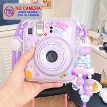 Instant Mini 12 Clear Case For Fujifilm Instax Mini 12 Instant Film Camera, UV Color Printing Camera Protective Case With Adjustable Strap And Cute Bracelet (No Camera) - View 10