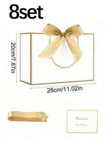 3pcs/4pcs/1pc/8pcs Minimalist Versatile Gift Bags With Handles, 11 Inch Size, Perfect For Birthday Party, Graduation Gift Wrapping, Girlfriend Gift Wrapping, Wedding Occasions, Gender Reveal Party And Party Favor Packaging - Multiple Styles/colors - View 20
