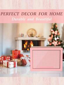 1pc Dollar Euro Pound Symbol Piggy Bank DIY Pink Wood Grain Wooden Money Box, With Erasable Protective Film, Reusable And Writable, Suitable For Coins And Banknotes, Savings Plan, Back To School Gift For Boys And Girls, Halloween Decoration, School Supplies - Multicolor - View 4