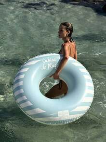 1pc Inflatable Swim Ring, PVC Retro Striped Swim Ring, Adult Inflatable Arm Float - Multiple Styles - View 3