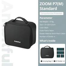 Ambitful Zoom P7 便攜相機內置收納袋，防震尼龍攝影設備收納包，適用於單反鏡頭、Godox ML 系列燈具、 Mini 無人機，旅行收納手提包，多色可選 - 查看 11