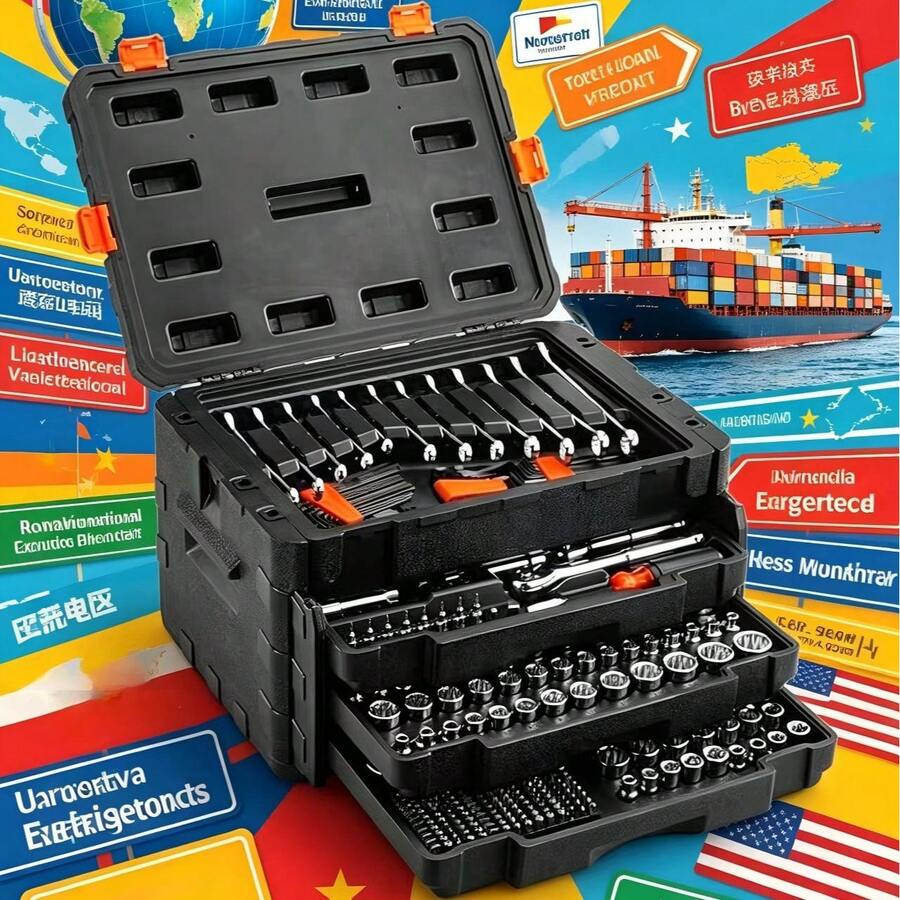 115pcs Socket Wrench Set, Ratchet Wrench Tool Kit, Multi-Functional Home Repair Tool Set, Screwdriver Bit Combination, Car Repair Toolbox - Repair Tool Kit - View 1