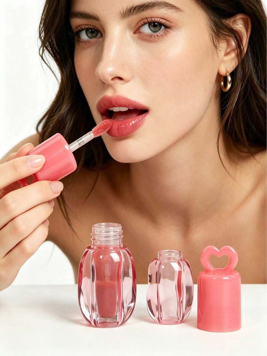 1 buah Tabung Lip Gloss Transparan Kosong yang Dapat Diisi Ulang dengan Kuas Lembut, Wadah Lip Balm Mini Portabel untuk DIY, Cocok untuk Kosmetik dan Riasan - MultiWarna - View 1