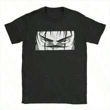 Camiseta Choso Anime Hipster de algodón, cuello redondo, manga corta, estilo Haruku, camisetas de moda, ropa de calle, tops casuales. - Negro - Ver 1