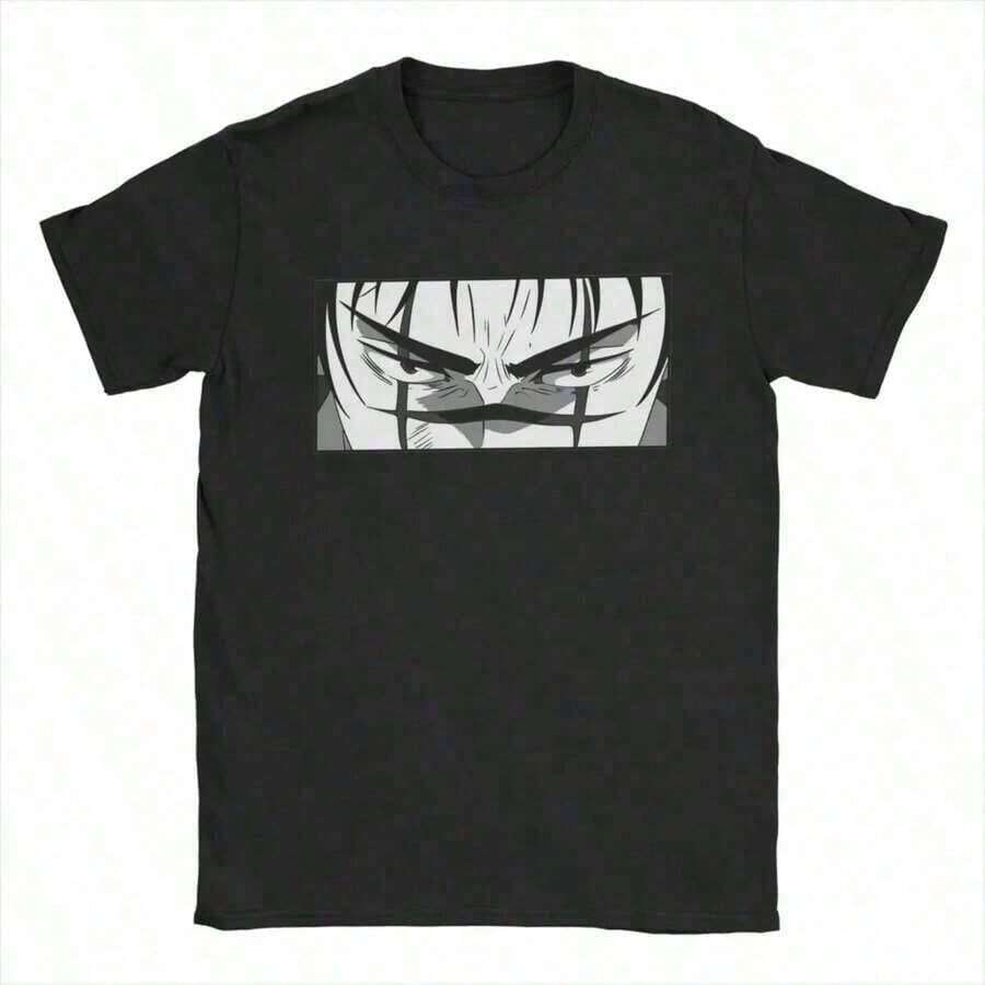 Camiseta Choso Anime Hipster de algodón, cuello redondo, manga corta, estilo Haruku, camisetas de moda, ropa de calle, tops casuales. - Negro - Ver 1