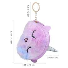 BESTYASH - 2 monederos de unicornio de dibujos animados de peluche con cierre, monederos con cierre - Multicolor - Ver 7