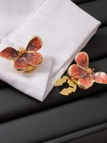 1/2pcs Button Cover Clip For Shirts&Dresses, Cute Butterfly Cufflinks For Men And Women's Clothing Decoration Button Clips, Fashion Accessories, Gifts - A - View 10