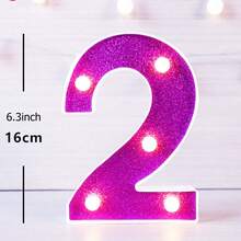 16cm 白色發光 A-Z LED 字母燈,電池供電,臥室裝飾字母夜燈,婚禮裝飾,生日派對裝飾,女孩房/兒童房裝飾字母燈,節日居家酒吧裝飾字母燈,字母燈 - 深紫色 - 查看 27