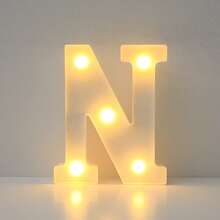 16cm 白色發光 A-Z LED 字母燈,電池供電,臥室裝飾字母夜燈,婚禮裝飾,生日派對裝飾,女孩房/兒童房裝飾字母燈,節日居家酒吧裝飾字母燈,字母燈 - 白色 - 查看 48