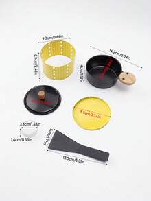 Multi-Pack Round Cheese Raclette Grill Kit With Spatula, Ideal For Cheese & Meat Baking, RV Trip, Patio Night Gathering, Holiday Picnic & Indoor Mini Barbecue - View 3