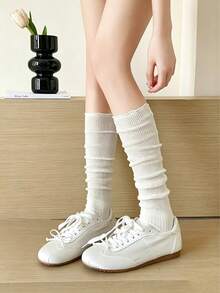 1/3 Pairs Frill Ruffle Stacked Leg Warmers, Thin Cool Lazy Sock Covers, Skin-Friendly Breathable Premium Open Toe Ruffle Leg Warmers For Women - Multicolor - View 3