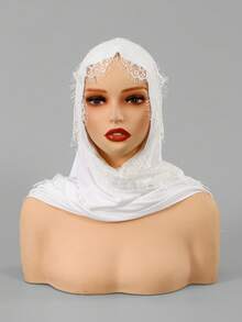 1PC/2PCS Women's Triangle Solid Color Rhinestone Headscarf, Non-Slip Islamic Solid Color Casual Underscarf, Simple Versatile, Soft Comfortable Skin-Friendly, Suitable For Daily Wear, Suitable For All Seasons - 1PC - Multicolor - View 9