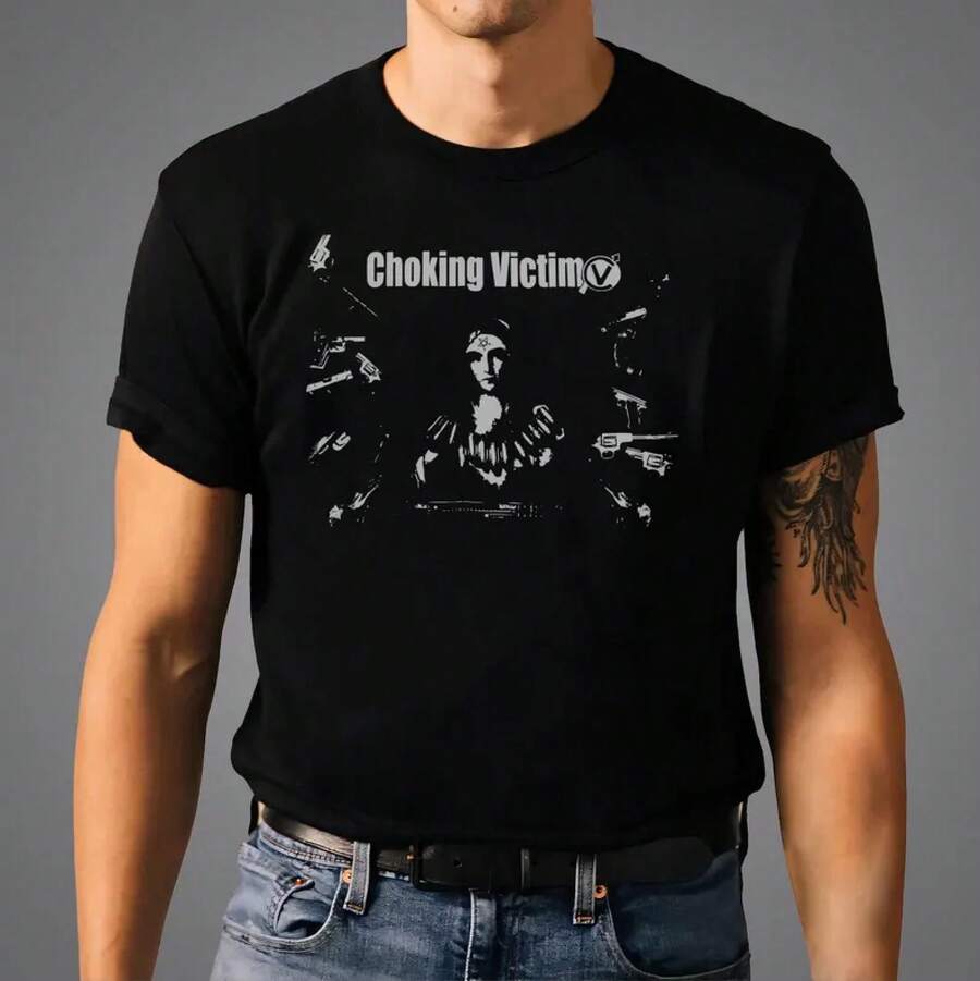 Camiseta Choking Victim - Camiseta No Gods No Managers - Camiseta Hardcore Punk Rock Ska - Unisex Tallas S a 5XL