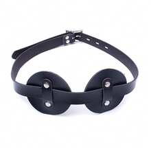 Black Double Round Sexy Eye Mask Queen  SM Bondage Game  Restraints Mask For Adult Sex Role Playing Game - Black - View 1