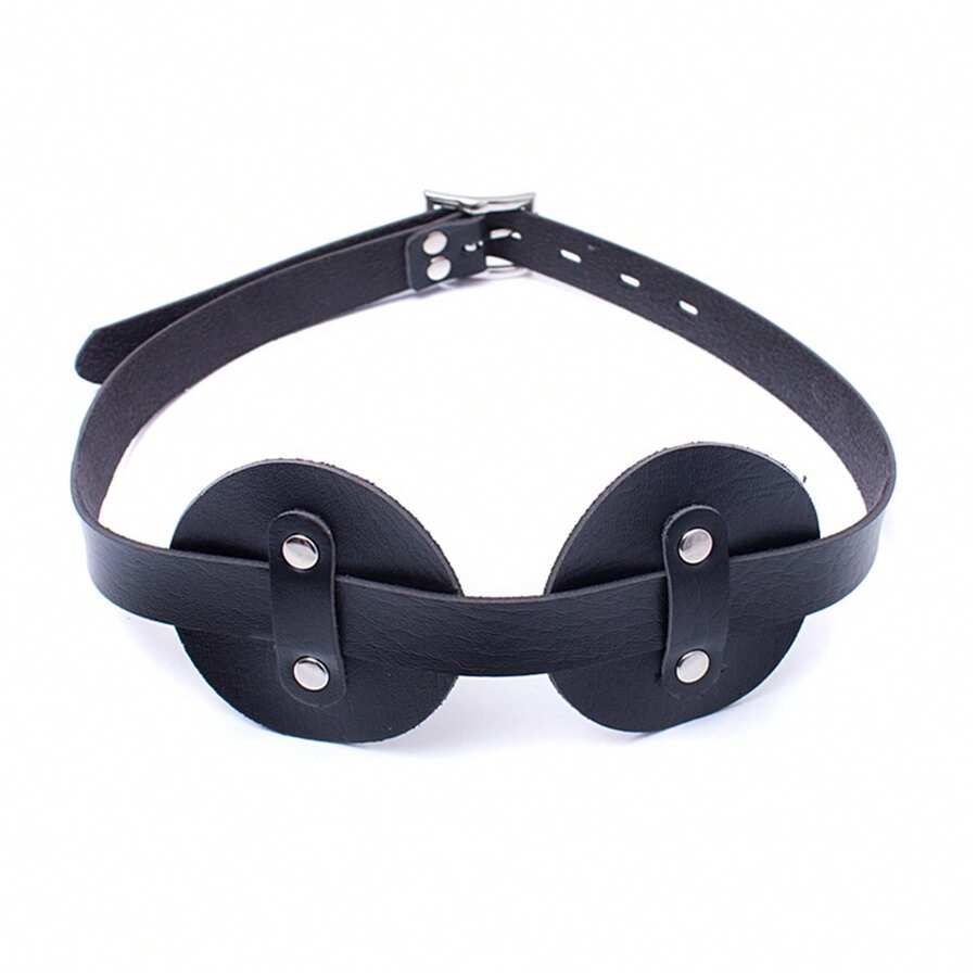 Black Double Round Sexy Eye Mask Queen  SM Bondage Game  Restraints Mask For Adult Sex Role Playing Game - Black - View 1