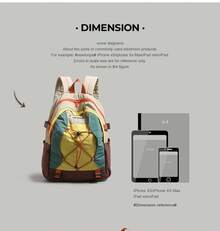 Sac à dos de voyage et de randonnée léger pour femme, couleurs contrastées, style esthétique, sac à dos de loisirs pour étudiante, cadeau d'extérieur - vert foncé - Voir 8