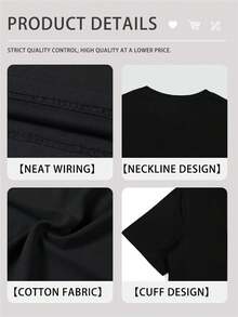 Tengo sentido común y sé que la camiseta de moda para hombre con estampado a doble cara adecuada para el uso diario casual en casa y para actividades de fitness al aire libre. un estil - Negro - Ver 8