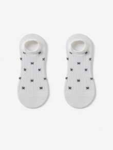 1/2/4/6 Pairs Women's Summer Thin Low-Cut Invisible Non-Slip Anti-Slip Heel Solid Color Mesh Breathable Short Socks - Multicolor - View 13