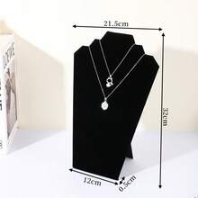 Conjunto de placa de exposição para colar e brincos, suporte de exposição para brincos de botão, suporte de luxo para armazenamento e exposição de joias - Duas placas de colar - Ver 15