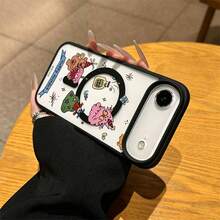 Suitable For IPhone 17/17 Pro/17 Max/16/15/14/13/12/11 Series Phone Cases, One Ins Cartoon Pattern Magnetic Suction, All Inclusive Anti Drop Phone Case Protective Case, 17 Pro Max Phone Case, Fashionable Phone Case. - Black - View 2