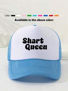 1pc Unisex Printed Decorative Funny Sponge Mesh Trucker Hat Baseball Cap Sun Hat Dad Hat, Suitable For Daily Use, Travel, Hiking, Climbing, Beach Vacation - Style S - View 8