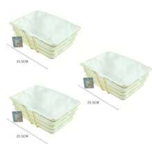 Versatile Detachable Liner Bread Serving Basket, 2 Size Choices, Premium Golden Wire Frame With Reusable White Fabric Bag, Breathable & Dustproof Design For Bread Preservation And Household Storage Organization - Gold - View 14