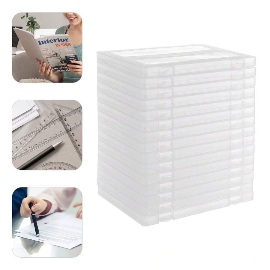 File Box, 15 Pcs Document Organizer Box, Paper Storage Box 12.52*9.45*0 ...