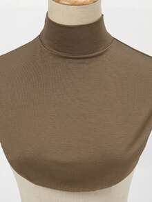 1PC Women's Elegant Solid Color Pleated Fake Collar, Comfortable Skin-Friendly Modal High Neck Undershirt Scarf, Simple Dickey Collar Top, Suitable For Daily Wear - Multicolor - View 16