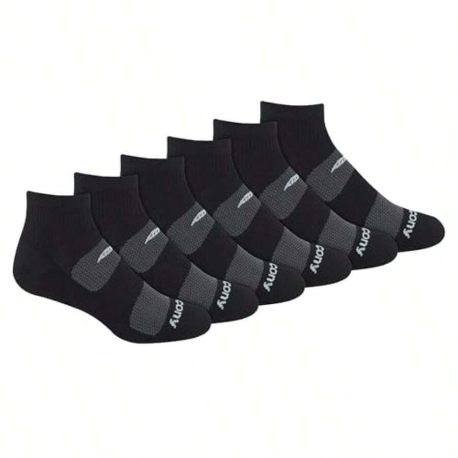 Saucony Paquete múltiple de calcetines de malla para - negro 6 pares - Ver 1